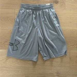 Under Armour Light Gray Performance Basketball Shorts Men’s Small